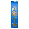 2"x8" 1st Place Stock Event Ribbons (BASKETBALL) Lapels